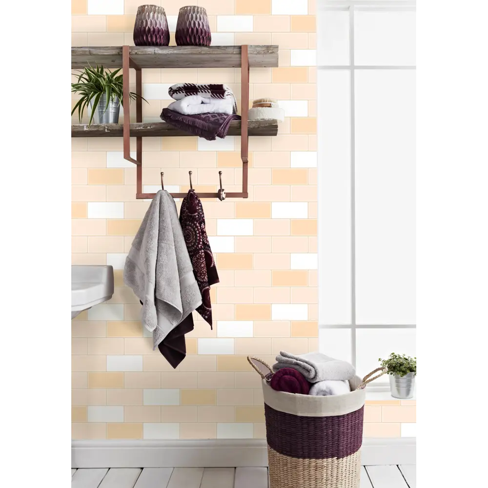 Панель ПВХ листовая 0.3 мм 966х484 мм Плитка бежевая 0.47 м² GRACE STLM-2133287 - Вид №3