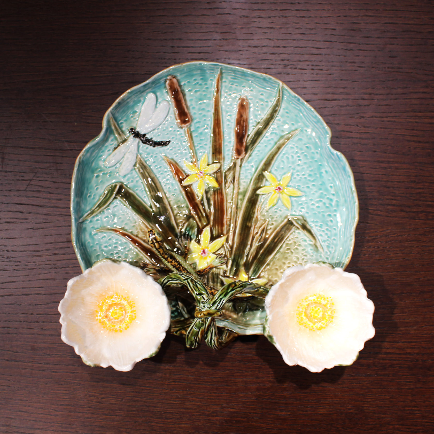 Блюдо для закусок (с двумя кувшинками) Синий PROVANSFAIENCE sun-id-994728 - Вид №12