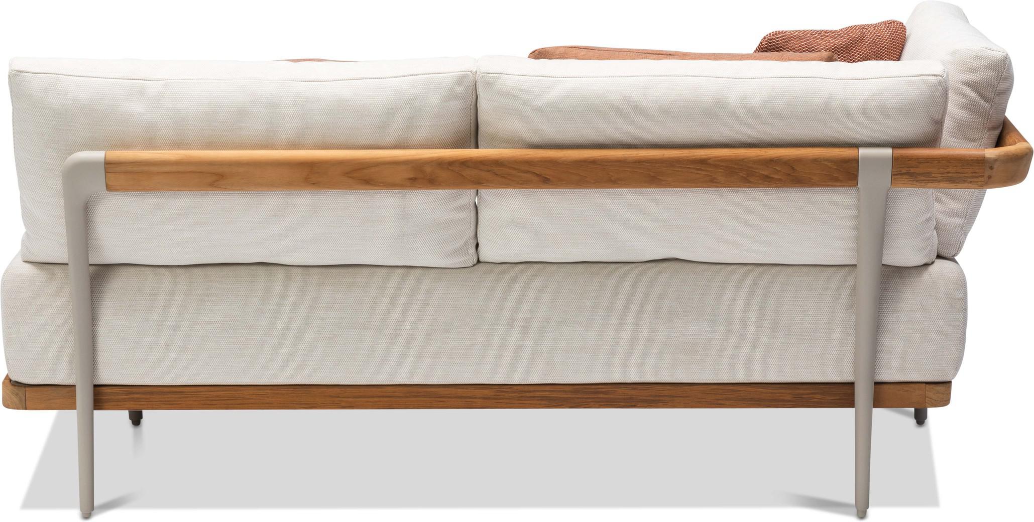 Правое угловое двойное сиденье кремень teak Manutti Flex MNST515 - Вид №3