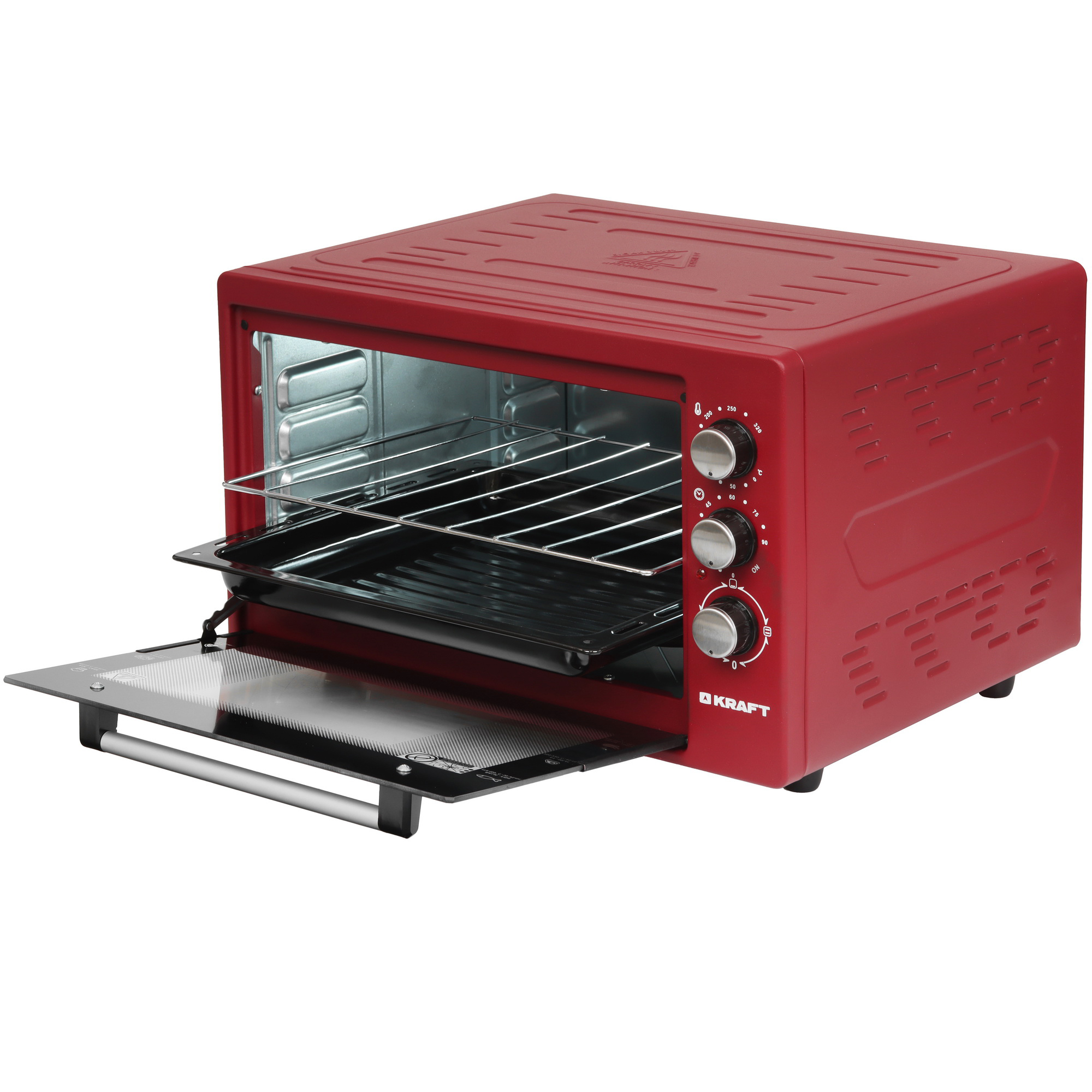 9917167 Мини-печь Kraft KF-MO 3800 R красный STDN-0105501 - Вид №4