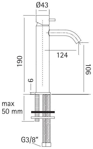 Quadrodesign Смеситель для умывальника, однорычажный Source sun-id-1509102 - Вид №1