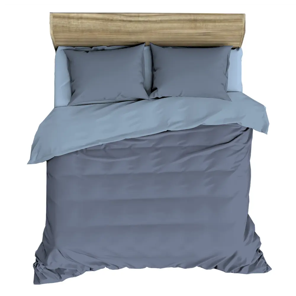 Комплект постельного белья НТК Евро в насыщенном синем цвете 89404955 STLM-1575176 - Вид №1