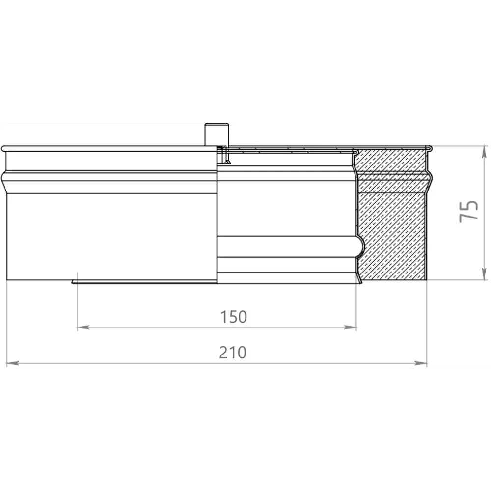 Отвод конденсата для сэндвича Металлик и Ко 430/0.5 мм D150x210 мм 83398155 STLM-2069710  - Вид №4