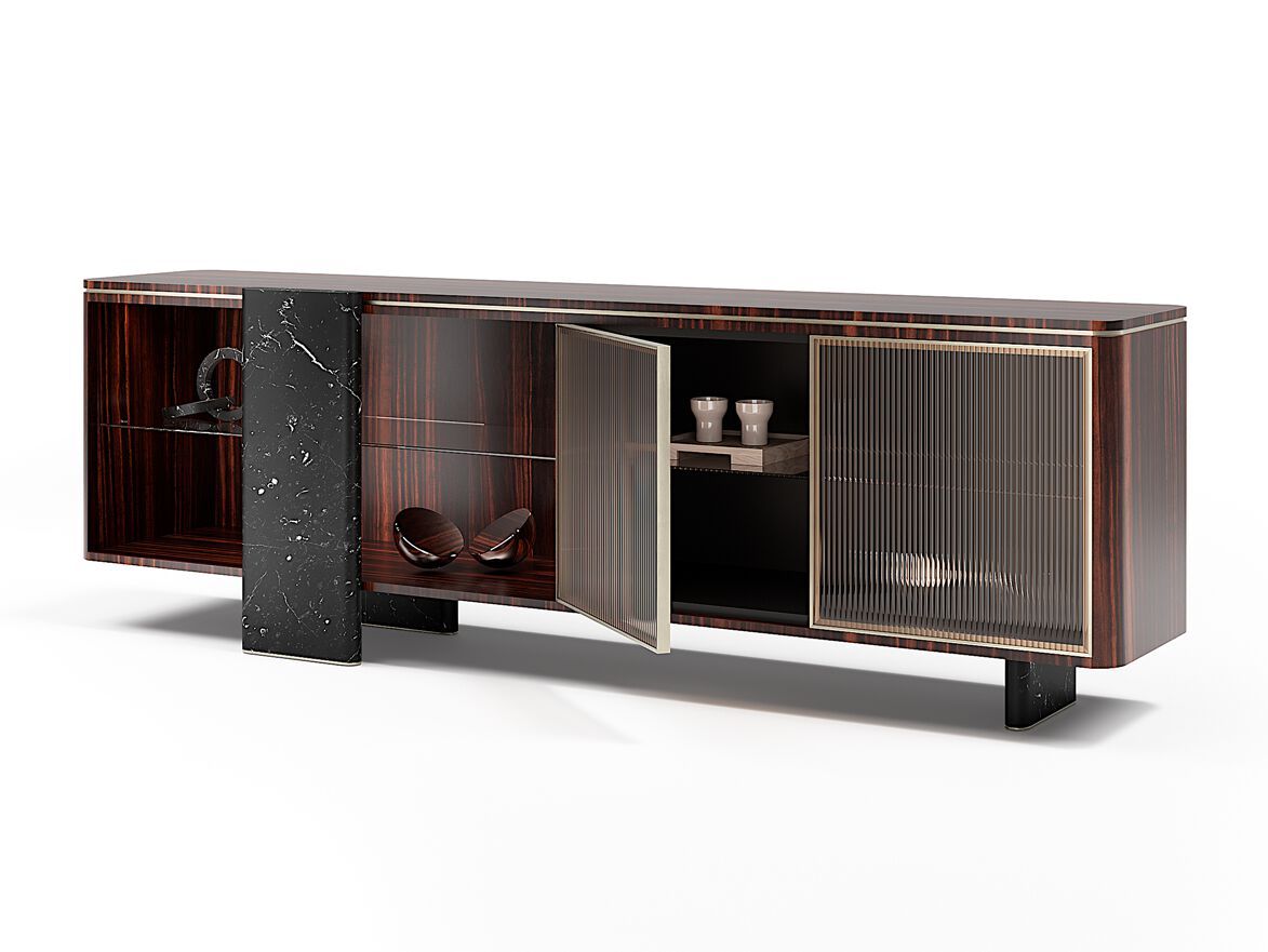 Шкаф из дерева и стекла с распашными дверями Capital Collection Aurelia ARCH-00025130