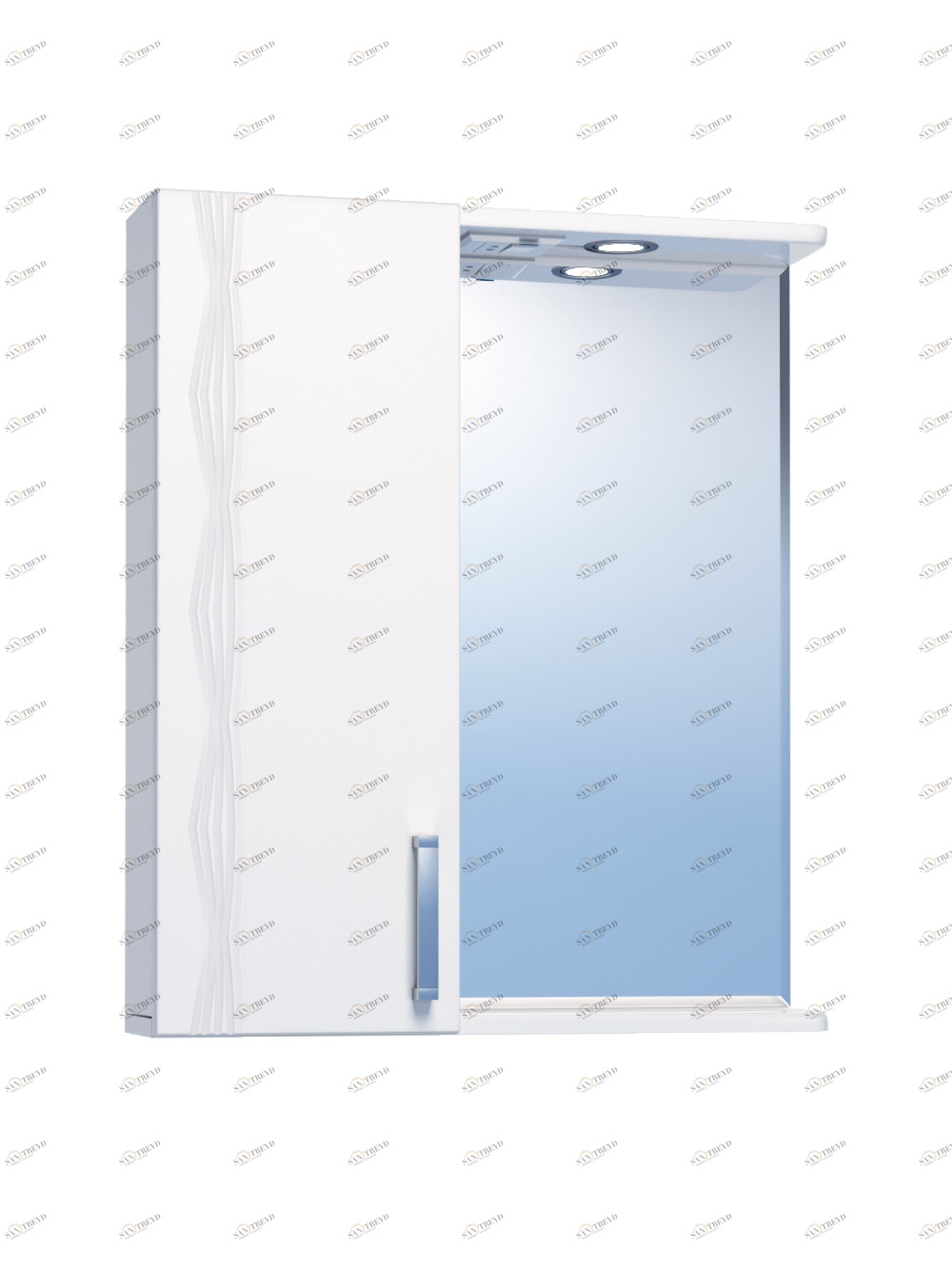 Зеркало Atlantic 1-550 левый, со спотом550⨉150⨉700 мм белый VIGO sun-id-665264