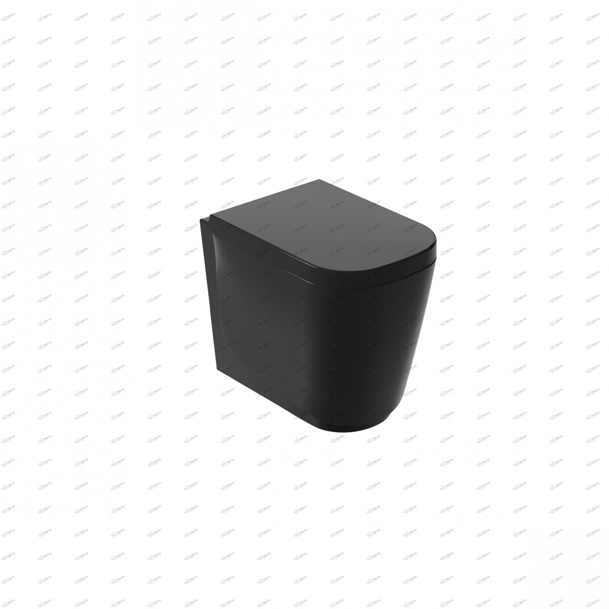 5409NE Приставной унитаз напольный Черный Galassia MEG11 Италия