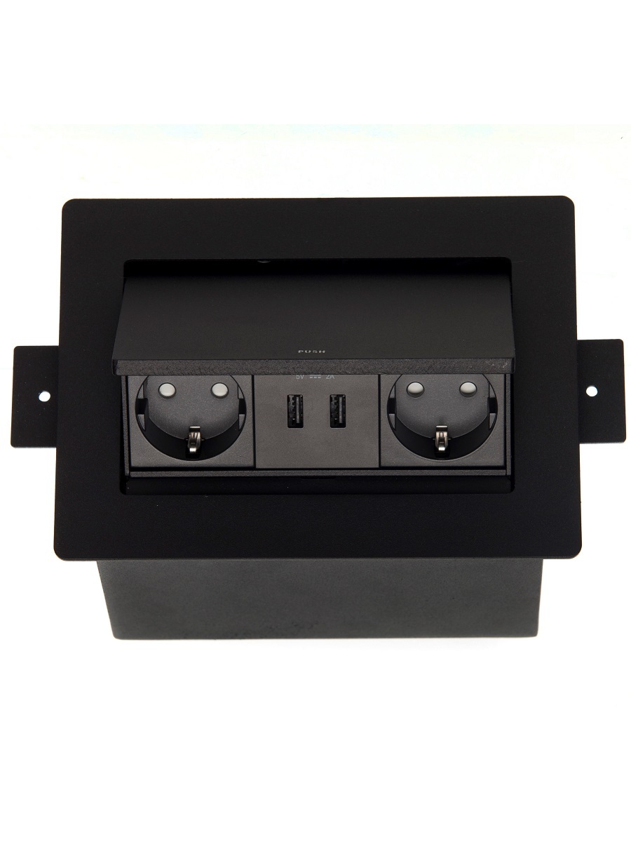 Блок электрических розеток Shift 12102 Black NAVAKO  - Вид №2