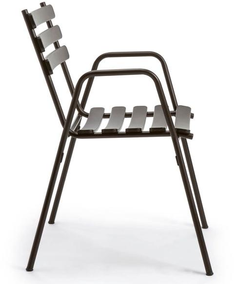 Vermobil Штабелируемый металлический садовый стул с подлокотниками Step St300 - Вид №1