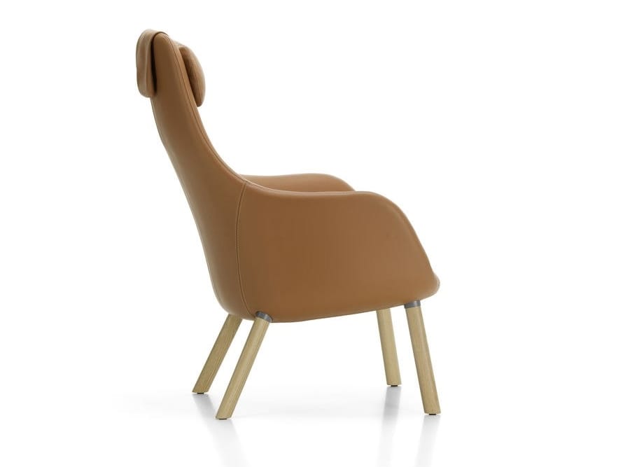 Кожаное кресло с подголовником VITRA HAL Lounge ARCH-00101409 - Вид №4