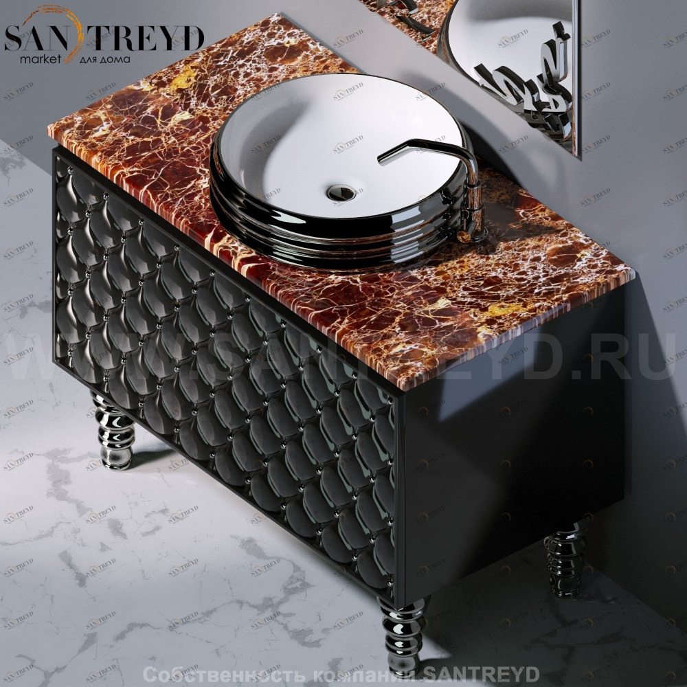 T290L100.EM Столешница для тумбы C290M1L100 коричневый мрамор A. e T. Italia CLASS AeT ITALIA GLASS