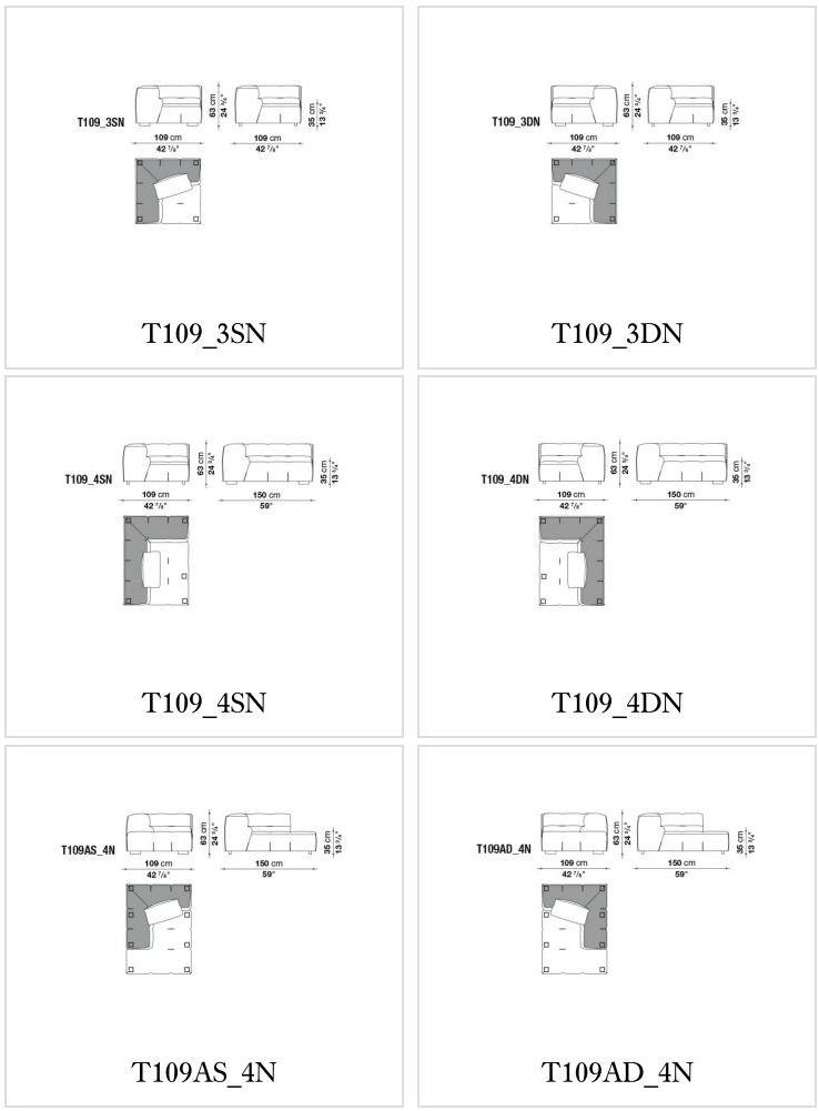 B&B Italia Модульный угловой диван из ткани Tufty-too sun-id-1506777 - Вид №6