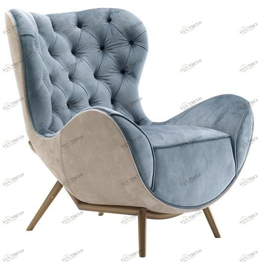 VOLPI Стеганое кресло с подлокотниками Luigi volpi Lv-22002