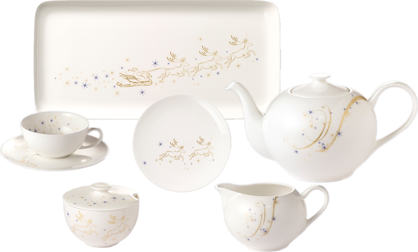 10542705 Dibbern Сервиз чайный Dibbern "Канун Рождества" 6/23 Фарфор костяной 