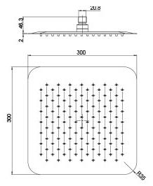 Paini - 50CR759UPQ30E рассеиватель для верхнего душа  - Вид №1