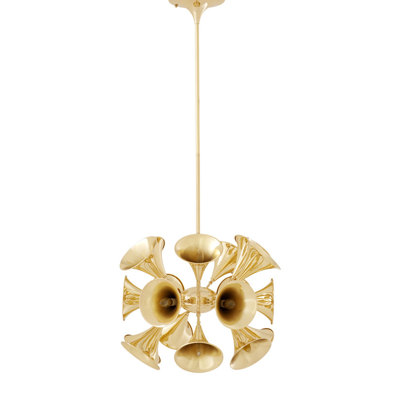 Люстра Miles Davis от Eichholtz 109388 EICHHOLTZ ДИЗАЙНЕРСКИЕ, EICHHOLTZ 060550 Латунь  - Вид №1