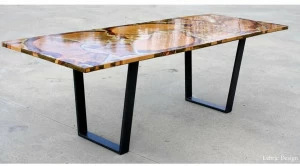 ANTICO TRENTINO Прямоугольный стол для гостиной Lebrìc design - legno e resina