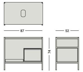 Nic Модульная напольная тумба под умывальник с ящиками Velo sun-id-1387581 - Вид №3