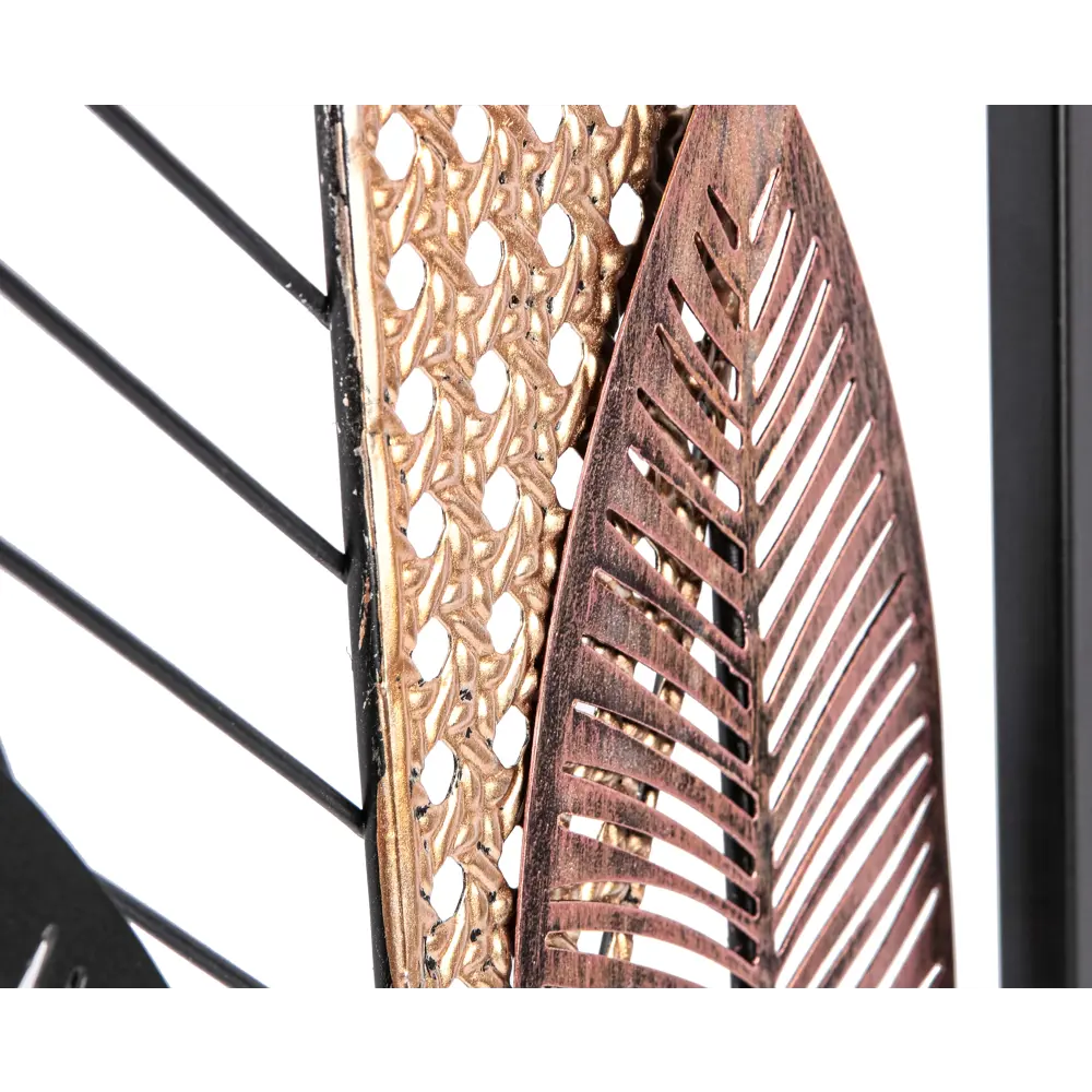 89356850 Панно настенное Листья металл 75x40 см серебристо-черный STLM-0831130 Santreyd  - Вид №3