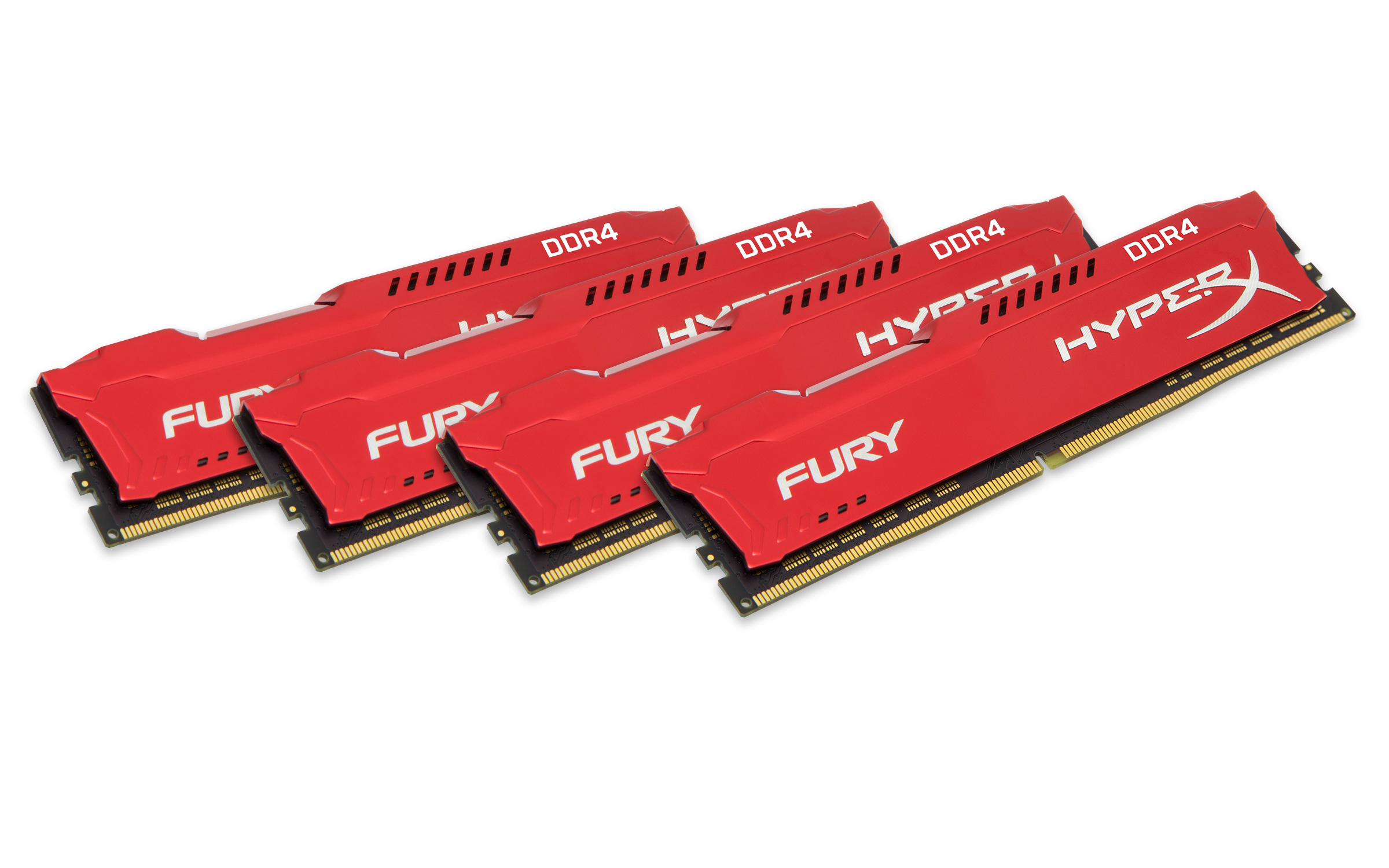 HX424C15FRK4/64 64gb 2400mhz ddr4 cl15 dimm (kit of 4) hyperx fury red Kingston Santreyd  - Вид №2