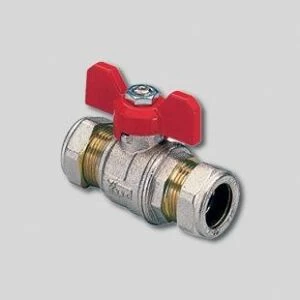 Кран шаровый TIEMME  обжим 18  бабочка