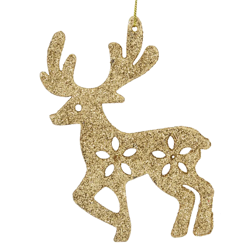 85156528 Елочная игрушка «Олень» 10 см глиттер золотой STLM-0954522 Santreyd  - Вид №1