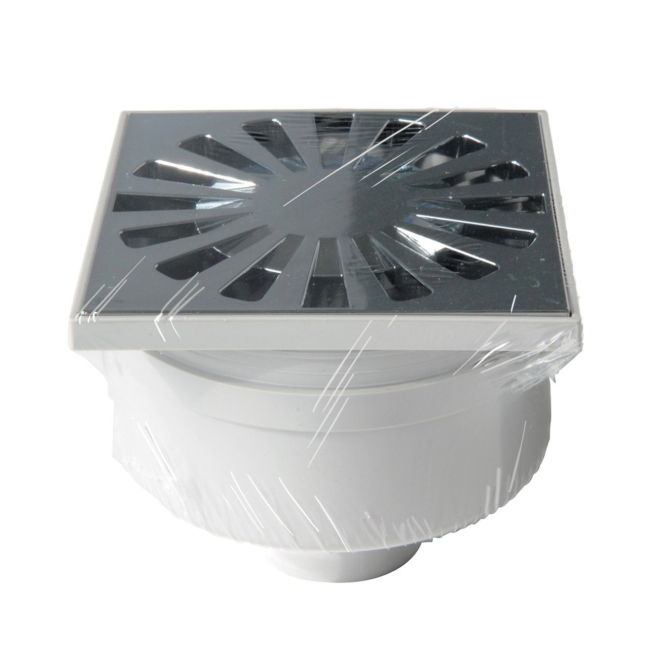 ABS сифонированная крышка люка с хромированной решеткой и вертикальным выхлопом First Corporation First Plast ARCH-00148473 - Вид №2