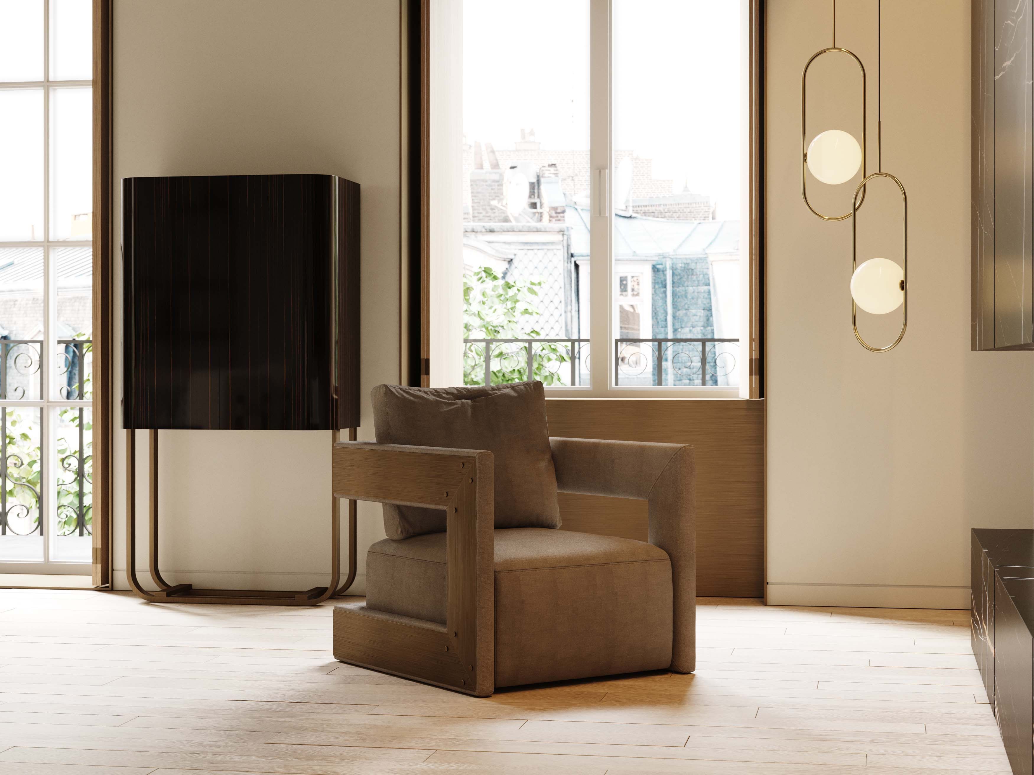 Бархатное кресло с подлокотниками Stylish Club His &amp ARCH-00142405 - Вид №6