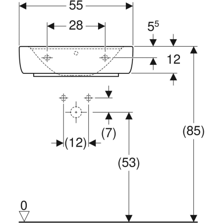 225165000 Накладная раковина Geberit Renova Plan Geberit  - Вид №18