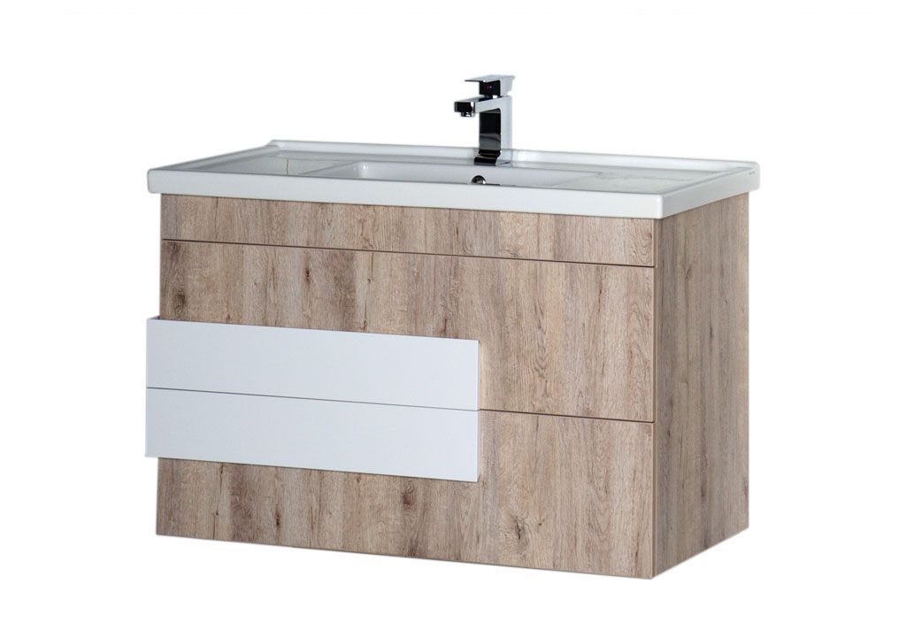 Тумба с раковиной Aquanet Мадейра 100 дуб кантри 0018307200182325 - Вид №4