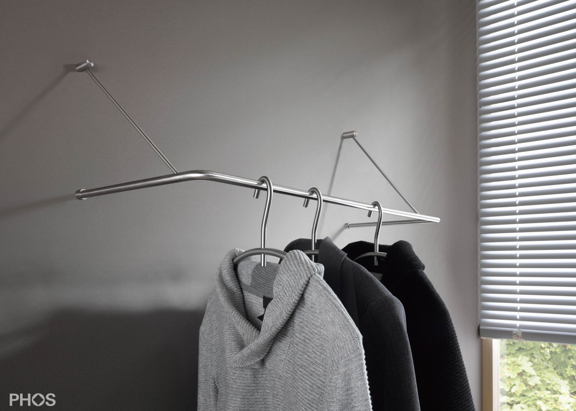 GU1-600 П-образная вешалка, 1 панель, ширина 60 см. PHOS  - Вид №1