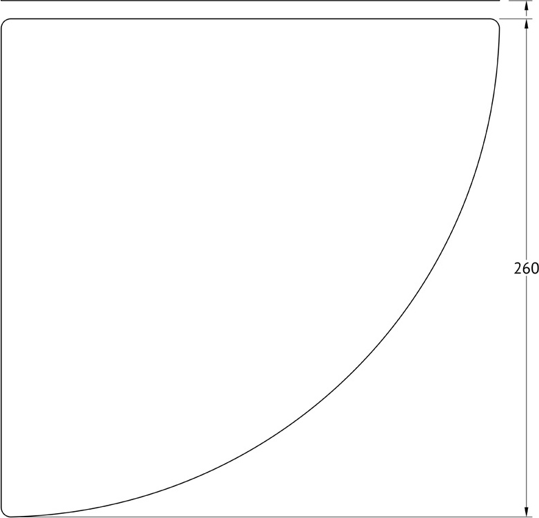 ELU 023 Полка угловая 26 cm ELLUX Ellux - Вид №1