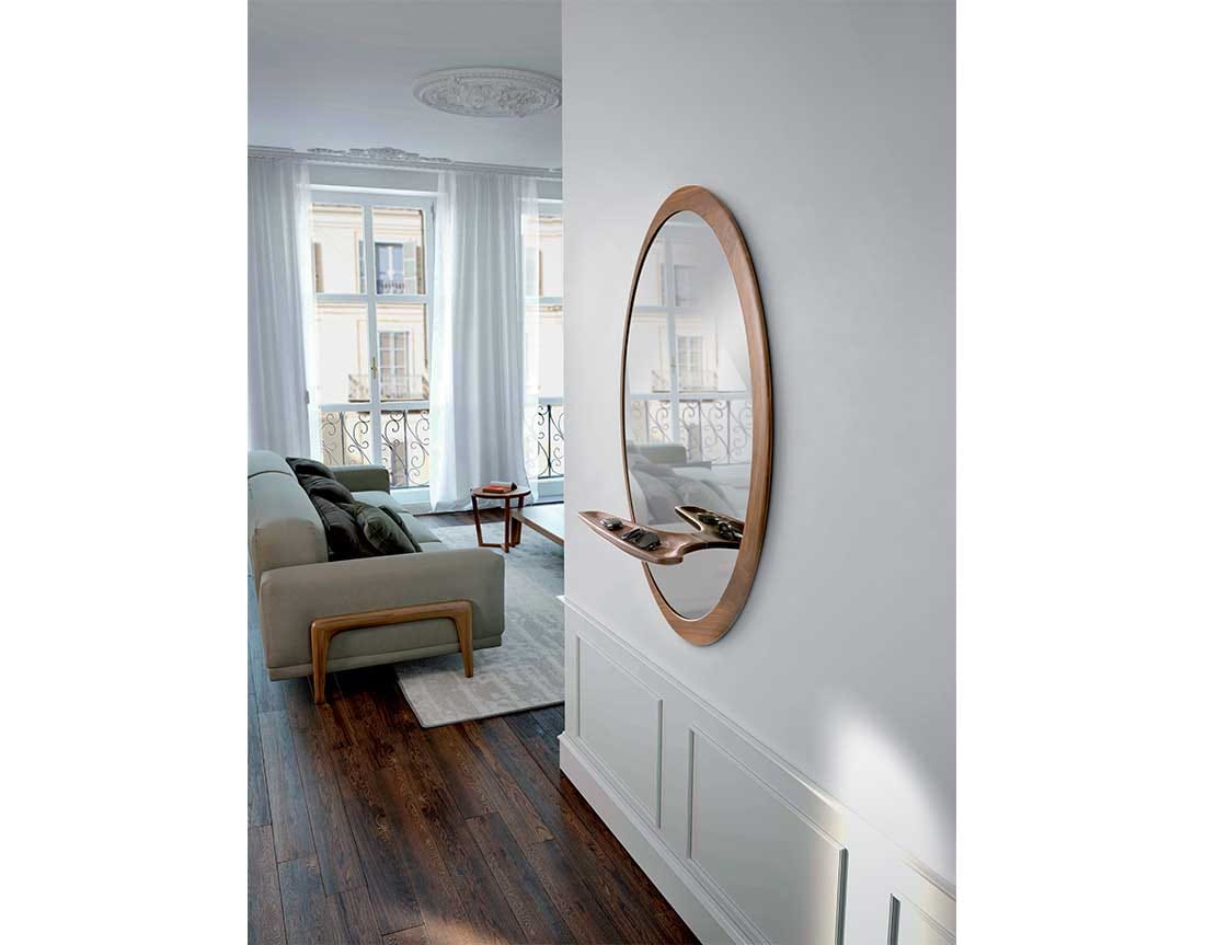 Круглое зеркало из массива дерева с рамкой Pacini & Cappellini Mirage ARCH-00084586 - Вид №2