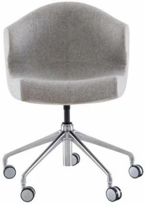 Ligne Roset Поворотное офисное кресло из ткани с 5 спицами на колесиках Alster 10260120