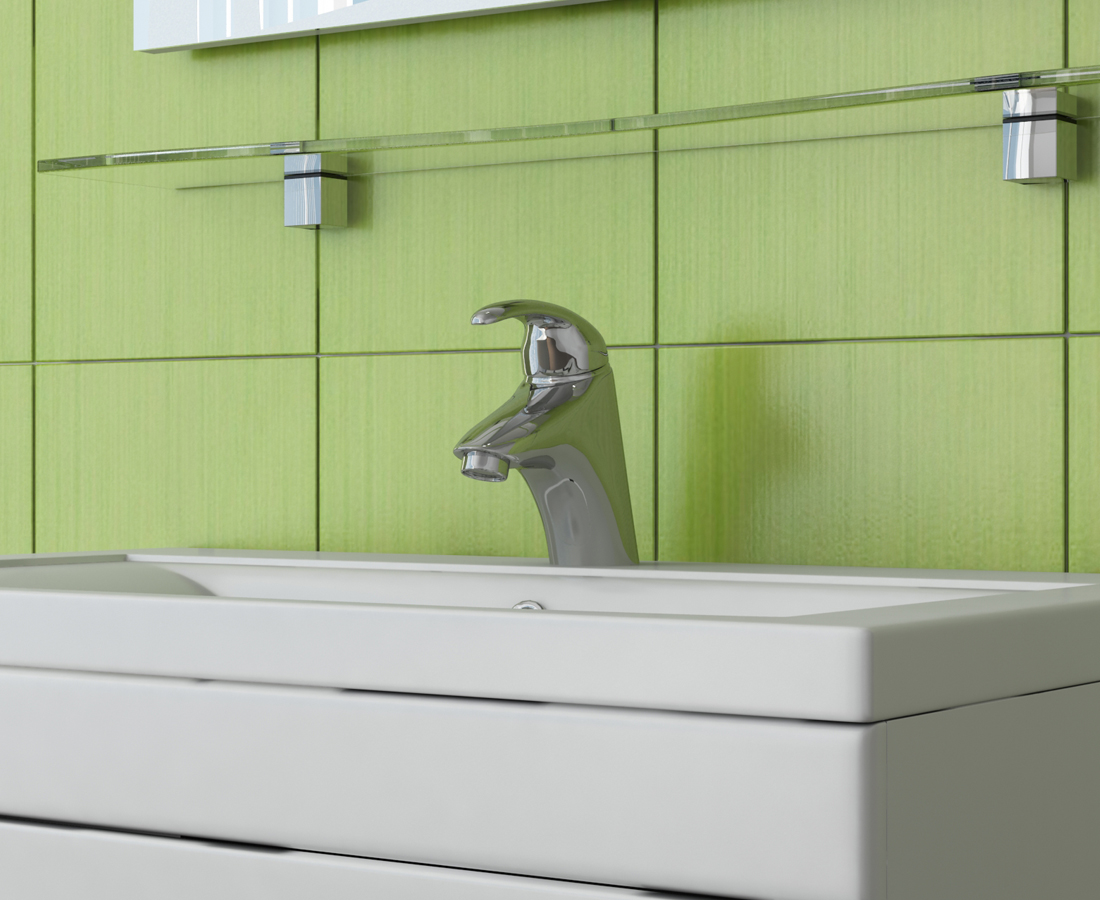 Стеклянная полка 800800⨉120⨉8 мм хром Santreyd VIGO sun-id-665413 - Вид №3