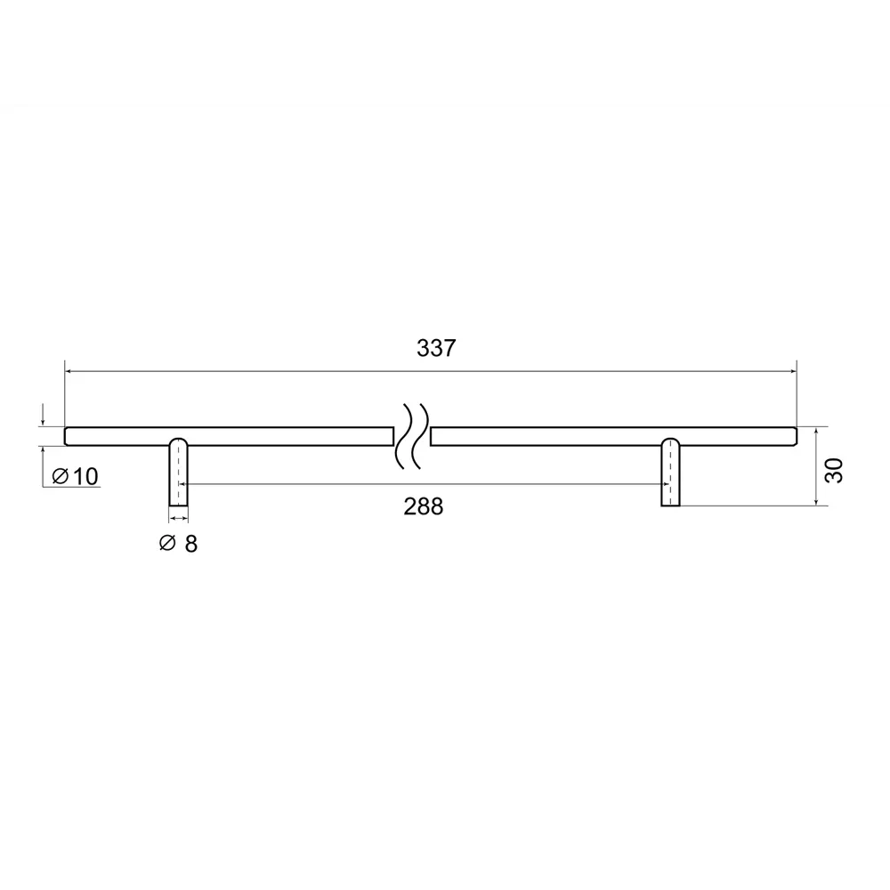 PALLADIUM Ручка-рейлинг PRZ матовый никель для современной мебели 88660024 STLM-1005010 - Вид №3