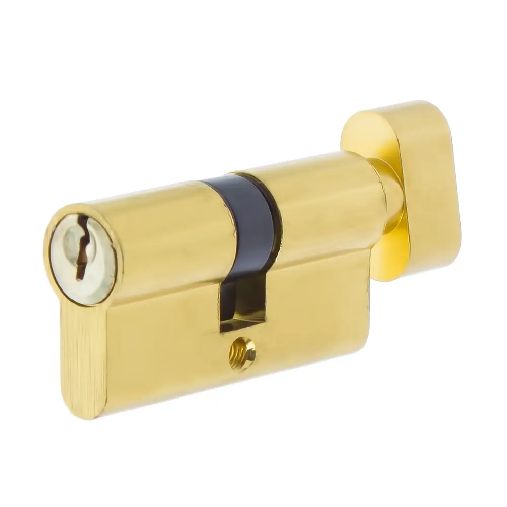 Цилиндр ключ/вертушка 30х30 золото,Е 60 PB T01 ФАБРИКА ЗАМКОВ STLM-2009313