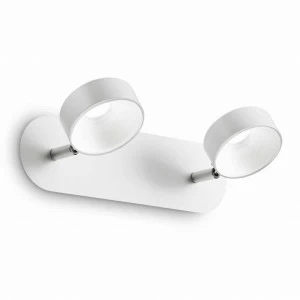 Спот настенный светодиодный на 2 лампы белый Oby Oby AP2 IDEAL LUX OBY 00-3949031 Белый