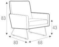 Sits Стеганое кресло-санки из ткани с подлокотниками sun-id-1495796 - Вид №3