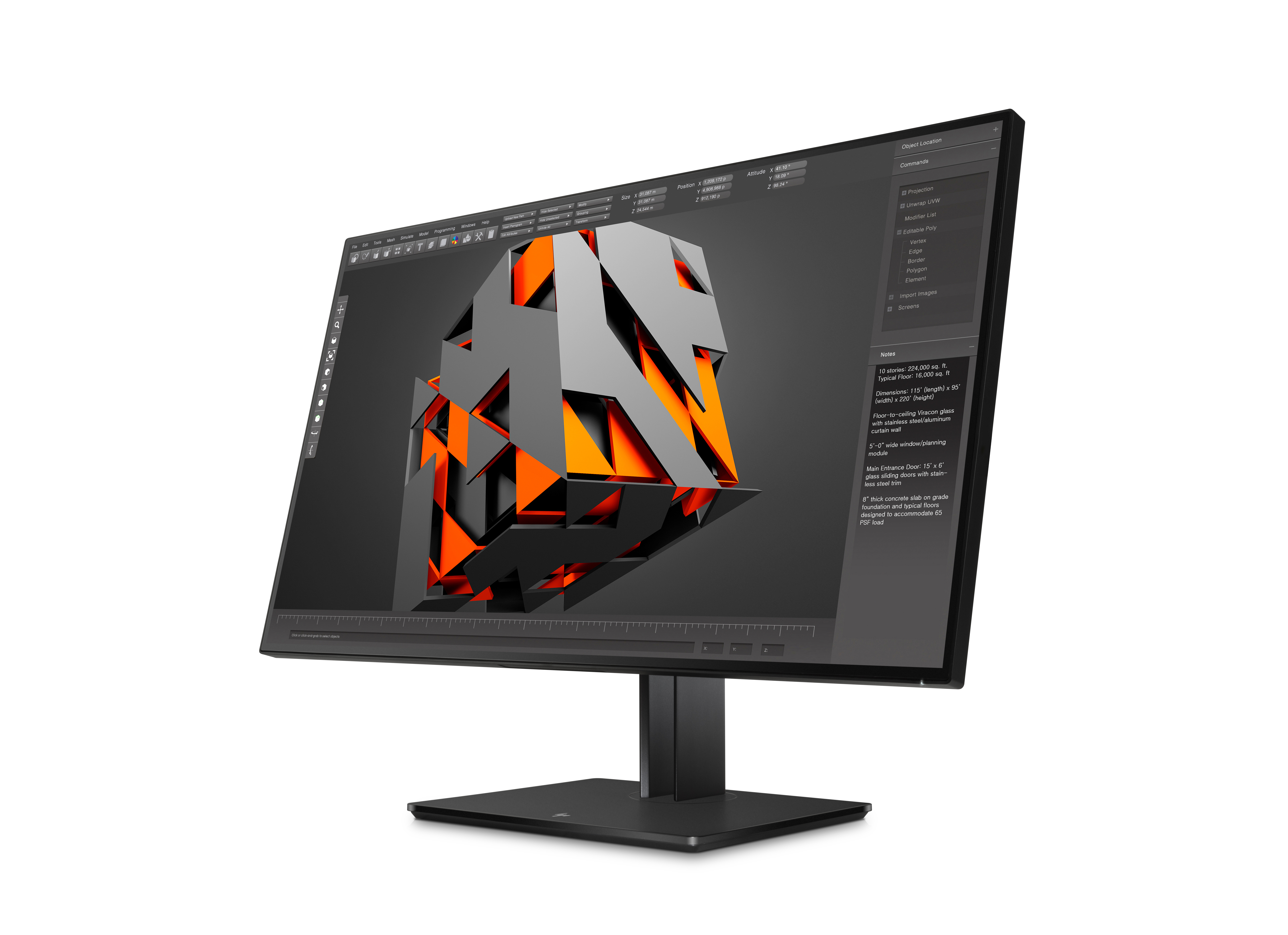 1AA81A4#ABB z32 uhd 4k micro edge display 3840x2160 16:9 350 cd/m2 1300:1 14ms 178°/178° hdmi usb 3.0 dp energy star blacklight (repl d7p94a4) HP Santreyd  - Вид №1