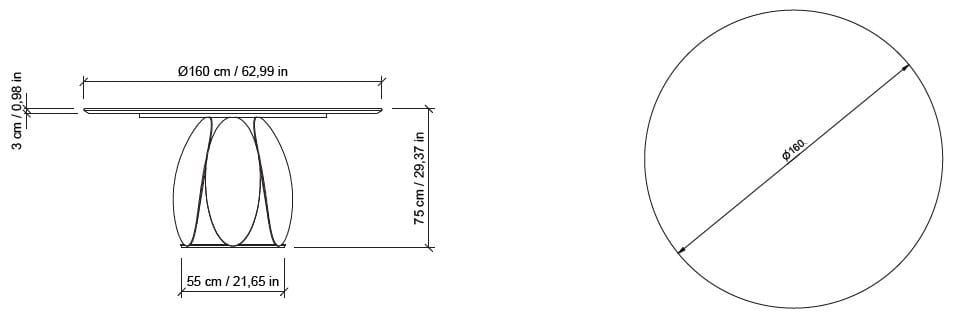 Обеденный стол с столешницей из МДФ и металлическим основанием Morica Design Высокая мода ARCH-00137083 - Вид №5