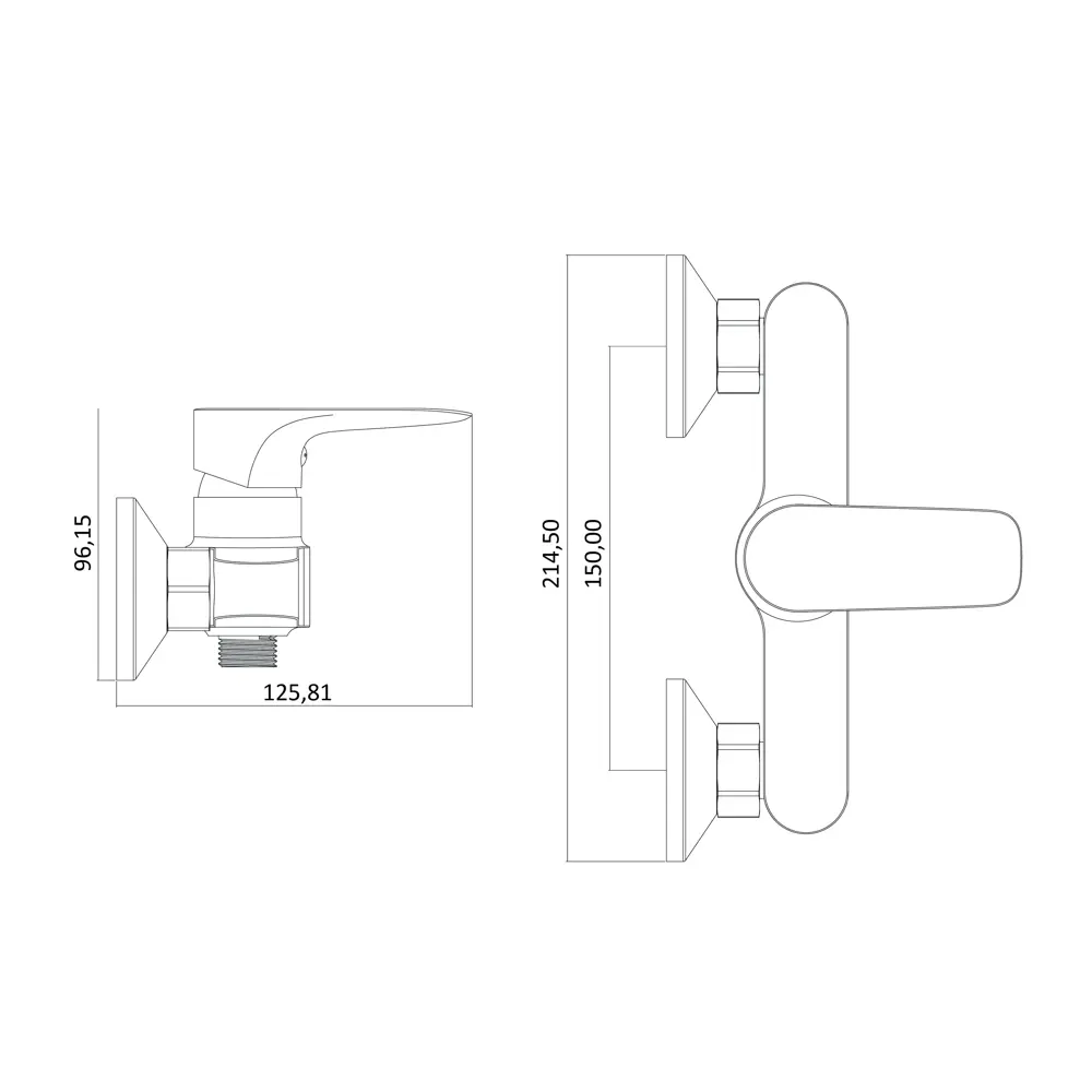 Смеситель для душа Damixa Willow 212000200LM однорычажный цвет белый STLM-2107932 - Вид №1