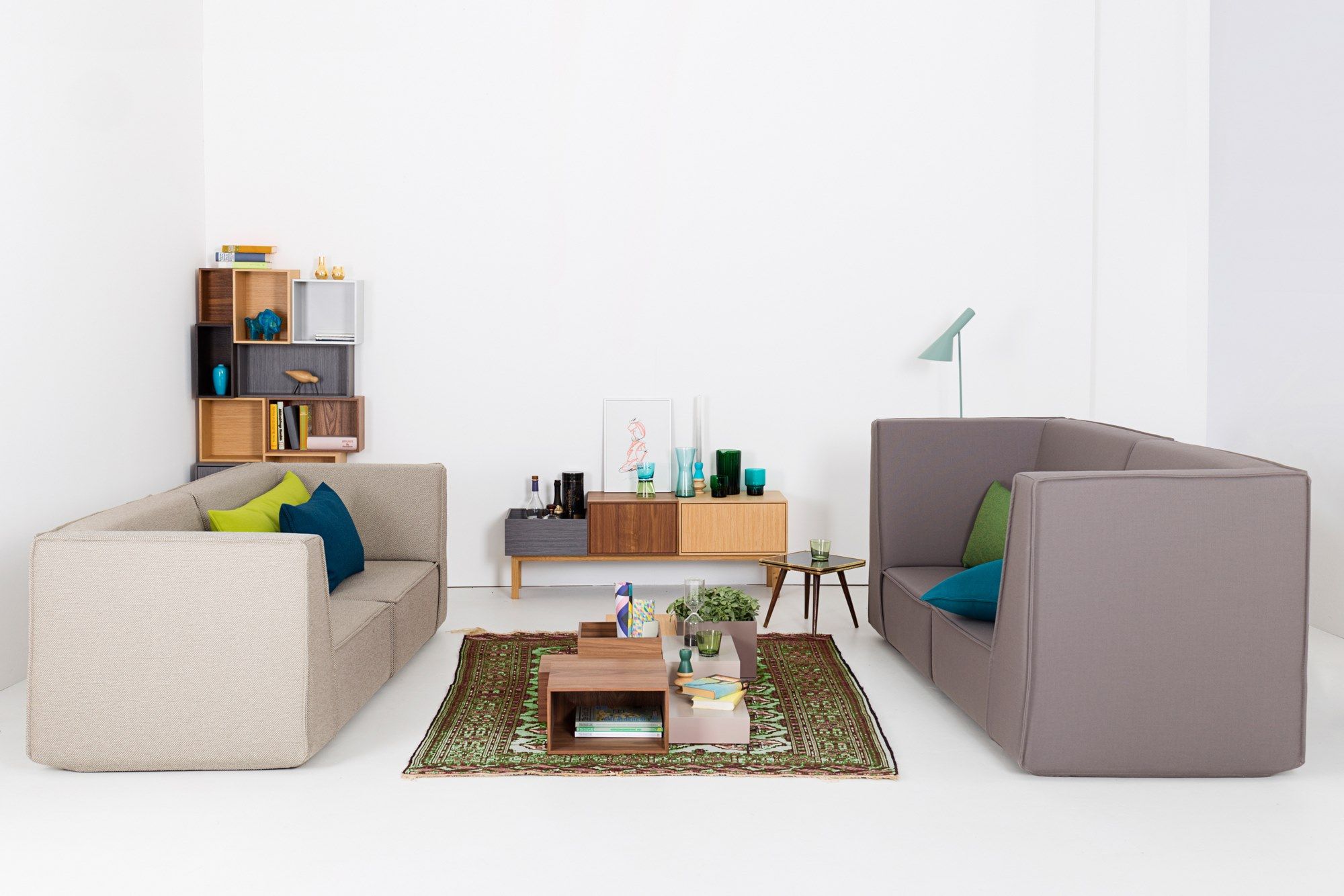 2-местный модульный тканевый диван Cubit by Mymito ARCH-00132467 - Вид №32