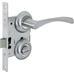 Дверные ручки Edson PS 14-Z01, с запиранием, комплект, цвет матовый хром