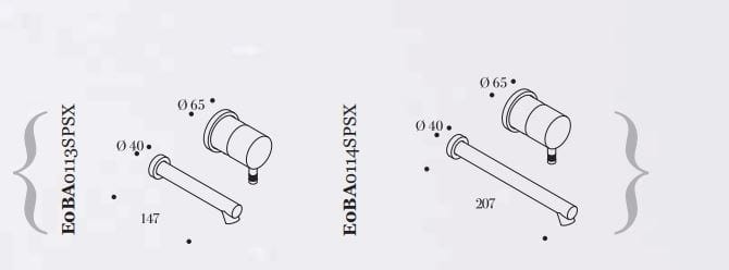 Настенный смеситель для раковины Ritmonio Diametro35 ARCH-00108738 - Вид №2