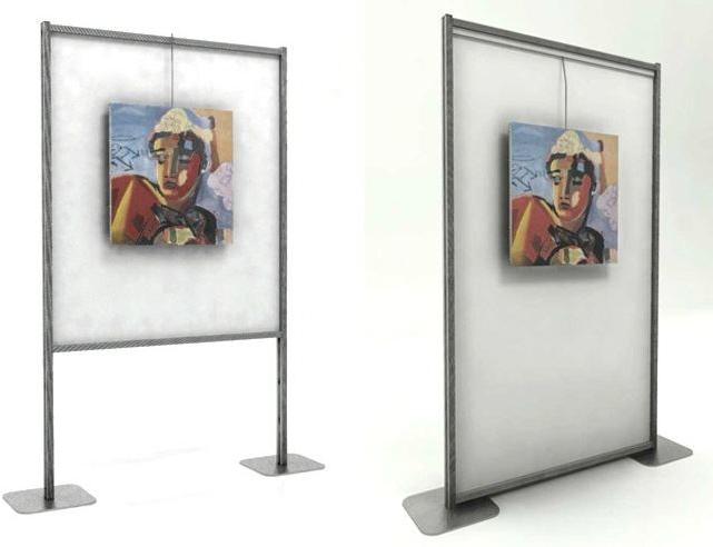 STUDIO T Двусторонняя напольная подставка из алюминия Pannelli espositivi per mostre sun-id-1353928 - Вид №1