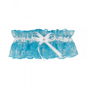 3332382 Подвязка для невесты "Элит" 02 бирюзовая
