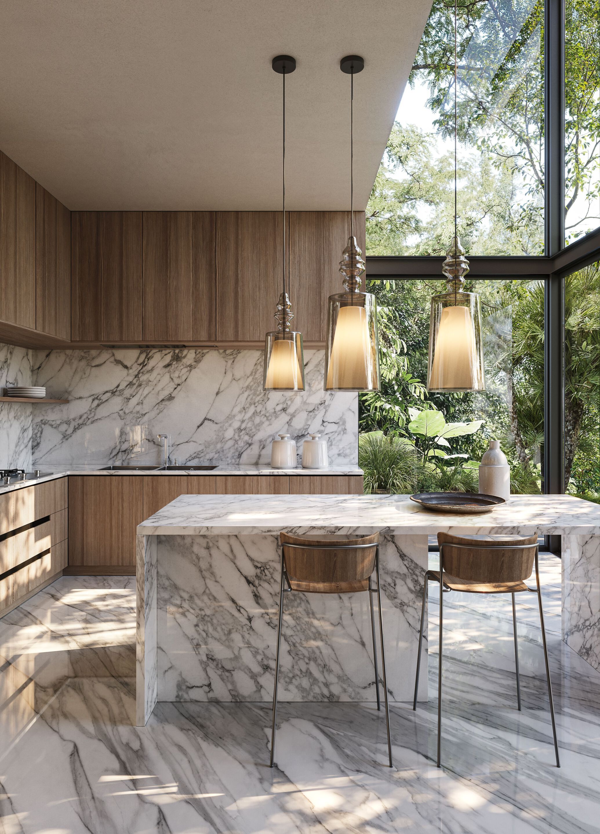 Подвесной светильник из боросиликатного стекла Karman Alibaglass ARCH-00109757 - Вид №10