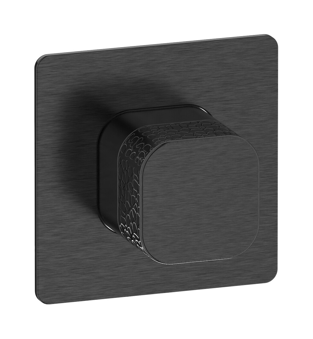 Внешние части встроенного смесителя на 1 потребителя WE ARE IB eo300cs_2 Brushed Black Chrome Elio