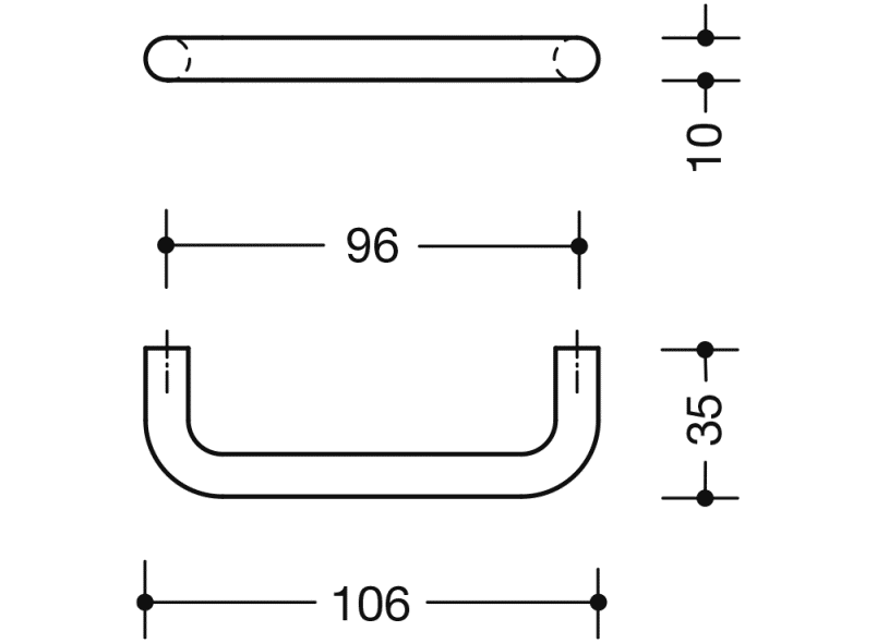 548.106B Мебельные ручки ø 10 мм HEWI USA Produkte  - Вид №11