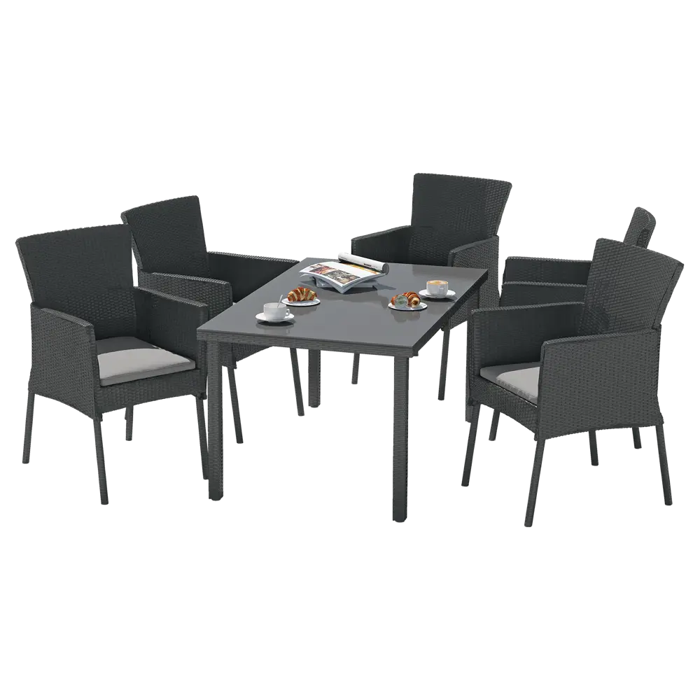 Стол садовый NATERIAL Noa Fix с переработанным пластиком и стеклянной столешницей 82509546 STLM-0028911 - Вид №13